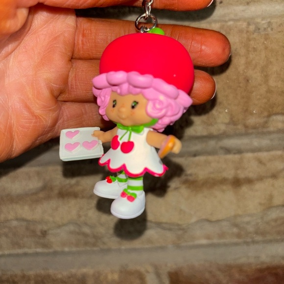 Strawberry shortcake doll cherry cuddler Keychain with Pink and Red Accents - Picture 2 of 5